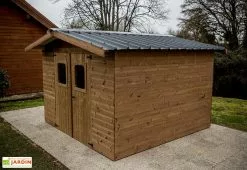 Habrita Abri De Jardin En Bois D’épicéa Traité Toit Bac Acier Thiers – 8,98 M²