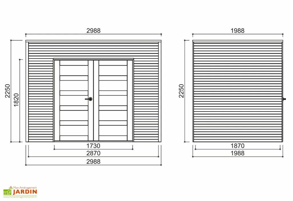 Solid Abri De Jardin En Bois Traité Capri 19 Mm – 6 M² Avec Toit Plat 4 Solid Abri De Jardin En Bois Traité Capri 19 Mm – 6 M² Avec Toit Plat – Image 2