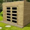 Solid Abri De Jardin En Bois Traité Capri 19 Mm – 6 M² Avec Toit Plat -Abri et rangement boutique abri jardin bois traitement autoclave capri madriers 19mm 6m2 3x2m toit plat
