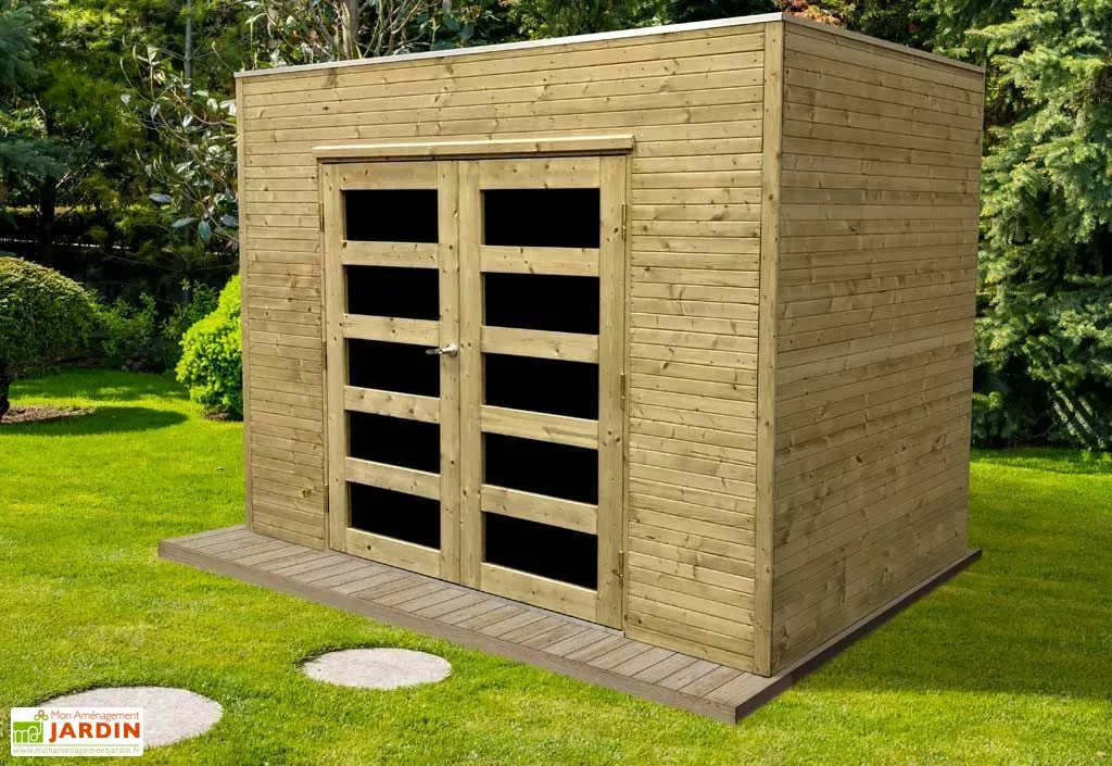 Solid Abri De Jardin En Bois Traité Capri 19 Mm – 6 M² Avec Toit Plat 3 Solid Abri De Jardin En Bois Traité Capri 19 Mm – 6 M² Avec Toit Plat