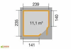 Weka Abri Jardin Bois D'Angle Quinta 21mm (239x235) 11 Weka Abri Jardin Bois D'Angle Quinta 21mm (239x235) -Abri et rangement boutique abri jardin bois weka quinta 2