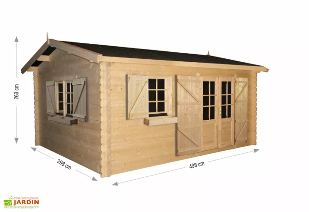 Forest Style Abri De Jardin En Bois D'épicéa Brut 19,82 M² - Piscatoria 4 Forest Style Abri De Jardin En Bois D'épicéa Brut 19,82 M² - Piscatoria – Image 2