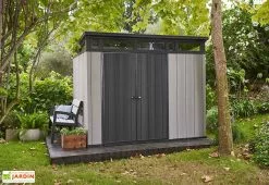 Keter Abri De Jardin PVC Brossium 97 Avec Toit En Monopente -Abri et rangement boutique abri jardin brossium keter polypropylene 6m