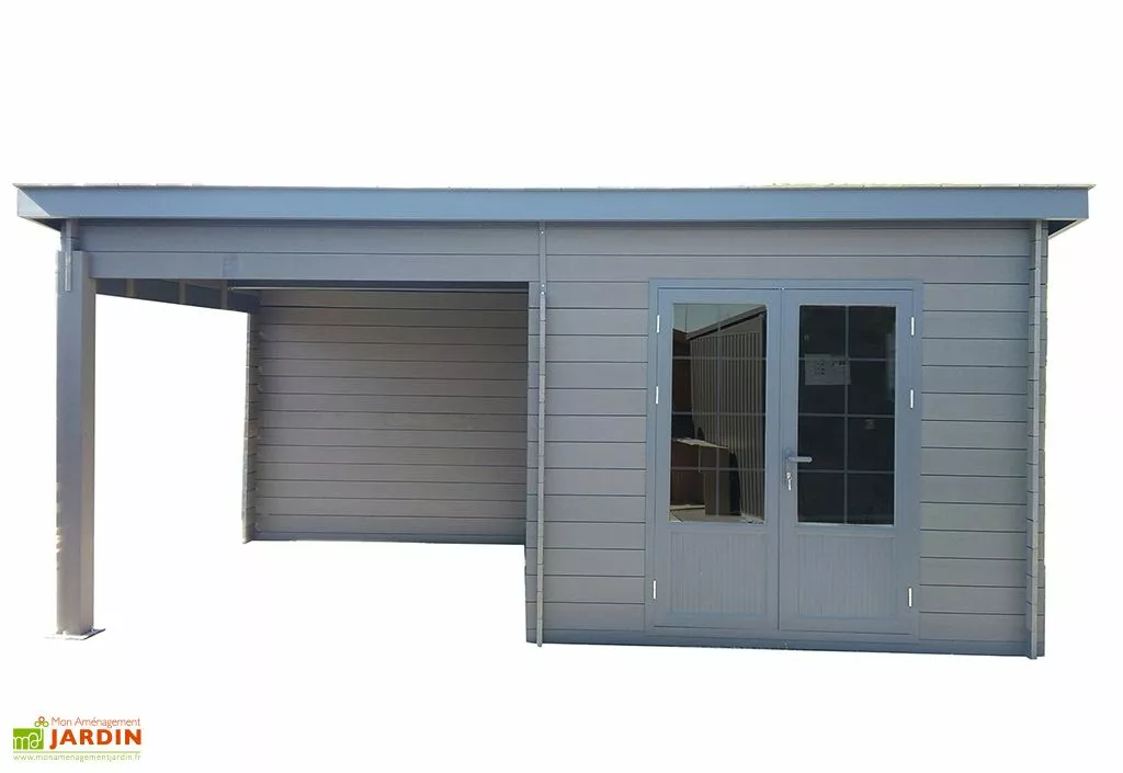 Green Outside Abri De Jardin Composite Toit Plat + Auvent – Actual 6 X 3 M Gris Anthracite 3 Green Outside Abri De Jardin Composite Toit Plat + Auvent – Actual 6 X 3 M Gris Anthracite