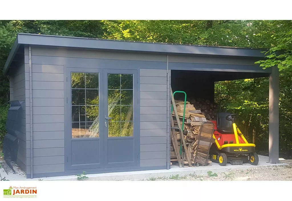 Green Outside Abri De Jardin Composite Toit Plat + Auvent – Actual 6 X 3 M Gris Anthracite 5 Green Outside Abri De Jardin Composite Toit Plat + Auvent – Actual 6 X 3 M Gris Anthracite – Image 3