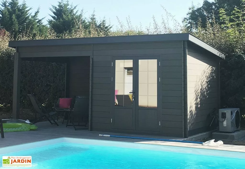 Green Outside Abri De Jardin Composite Toit Plat + Auvent – Actual 6 X 3 M Gris Anthracite 4 Green Outside Abri De Jardin Composite Toit Plat + Auvent – Actual 6 X 3 M Gris Anthracite – Image 2