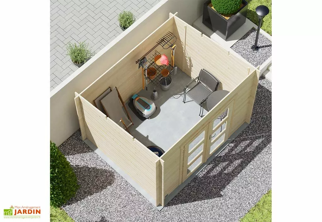 Forest Style Abri De Jardin En Bois D'épicéa De 7,4 M² Ep. 28 Mm – Juno 5 Forest Style Abri De Jardin En Bois D'épicéa De 7,4 M² Ep. 28 Mm – Juno – Image 3