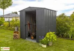 Abri De Jardin En Métal Gris Spacemaker Acier Galvanisé – 3 M² -Abri et rangement boutique abri jardin metal acier galvanise spacemaker 65