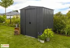 Abri De Jardin En Métal Gris Spacemaker Acier Galvanisé – 3 M²