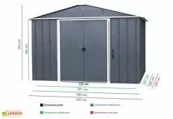 Yardmaster Abri De Jardin Acier Galvanisé Anthracite 298 X 303 Cm 9,03 M² 9 Yardmaster Abri De Jardin Acier Galvanisé Anthracite 298 X 303 Cm 9,03 M² -Abri et rangement boutique abri jardin metal acier galvanise trigano 1010aeyz