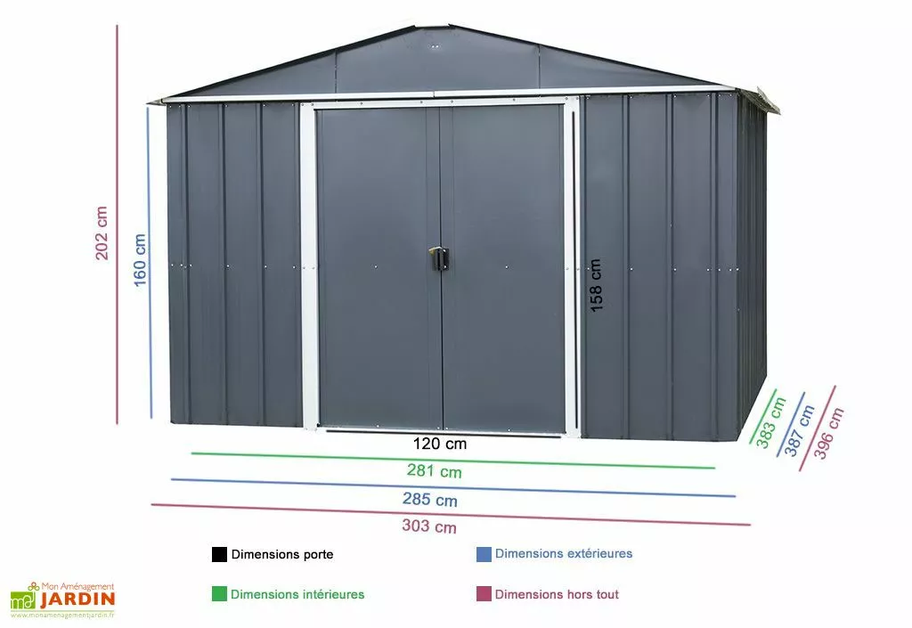 Yardmaster Abri De Jardin Acier Galvanisé Anthracite 396 X 303 Cm 12 M² 6 Yardmaster Abri De Jardin Acier Galvanisé Anthracite 396 X 303 Cm 12 M² – Image 4