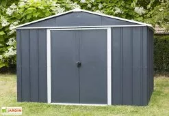 Yardmaster Abri De Jardin Acier Galvanisé Anthracite 137 X 202 Cm 2,77 M²