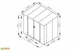 Chalêt-Jardin Abri De Jardin En Métal Monopente Look Bois Vieilli 3,17 M² 11 Chalêt-Jardin Abri De Jardin En Métal Monopente Look Bois Vieilli 3,17 M² -Abri et rangement boutique abri jardin metal aspect bois vieilli puit lumiere 149x213cm