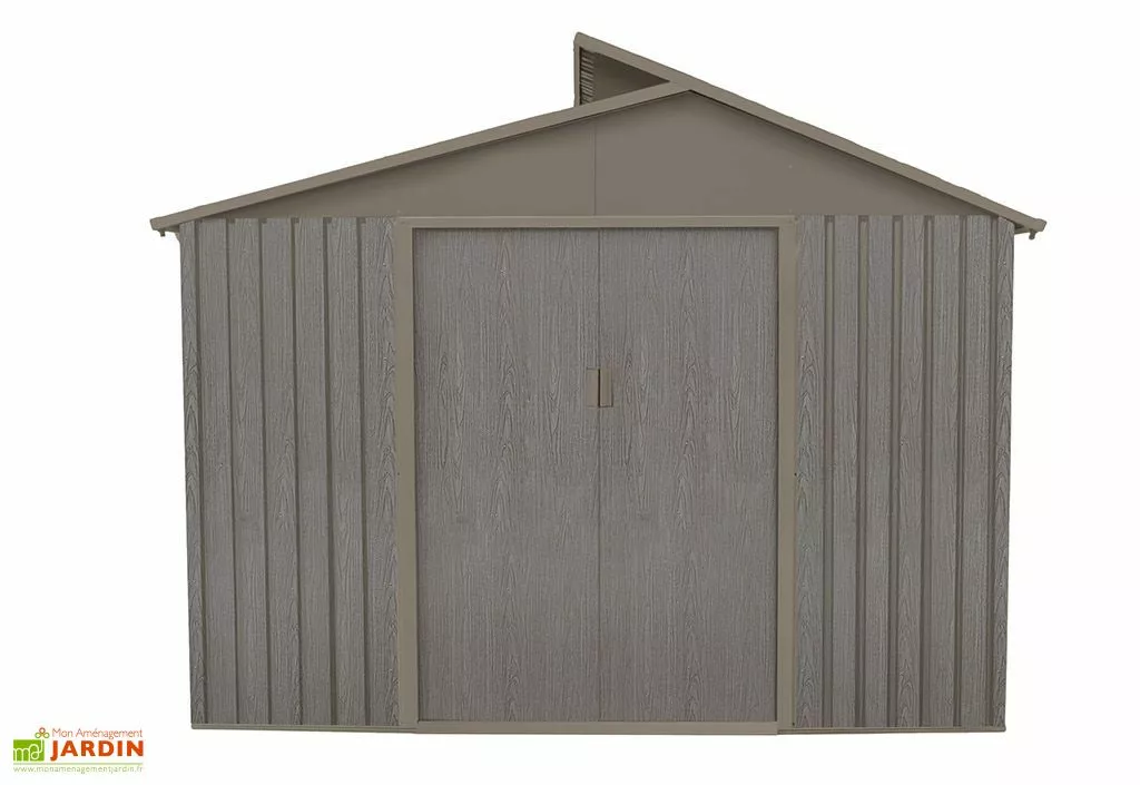 Chalêt-Jardin Abri De Jardin En Métal Look Bois Vieilli + Puit De Lumière 7,25 M² 4 Chalêt-Jardin Abri De Jardin En Métal Look Bois Vieilli + Puit De Lumière 7,25 M² – Image 2