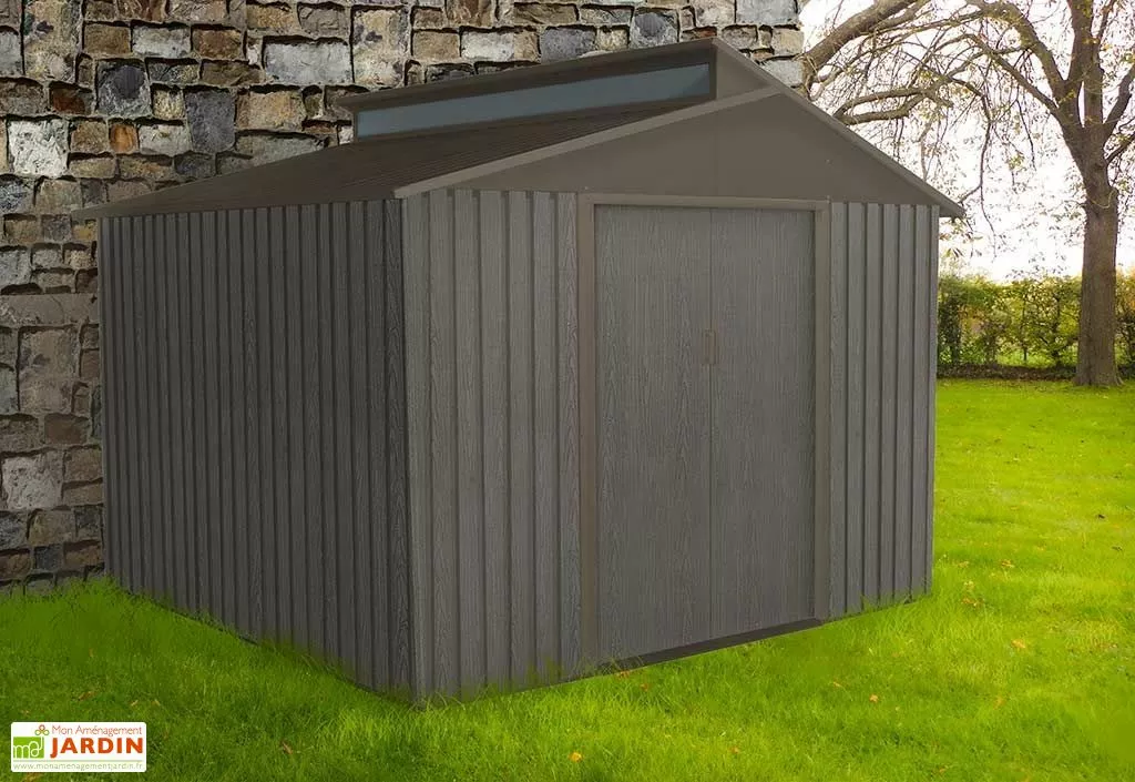 Chalêt-Jardin Abri De Jardin En Métal Look Bois Vieilli + Puit De Lumière 7,25 M² 3 Chalêt-Jardin Abri De Jardin En Métal Look Bois Vieilli + Puit De Lumière 7,25 M²