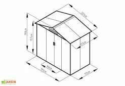 Chalêt-Jardin Abri De Jardin En Métal Look Bois Vieilli 2,43 M² 11 Chalêt-Jardin Abri De Jardin En Métal Look Bois Vieilli 2,43 M² -Abri et rangement boutique abri jardin metal cabane aspect bois vieilli 121x201cm 4