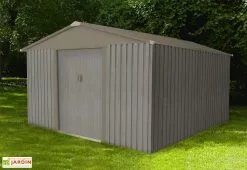 Chalêt-Jardin Abri De Jardin En Métal Look Bois Vieilli 9,66 M²