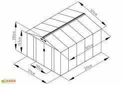 Chalêt-Jardin Abri De Jardin En Métal Look Bois Vieilli 9,66 M² -Abri et rangement boutique abri jardin metal cabane aspect bois vieilli 301x321cm