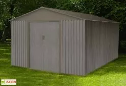 Chalêt-Jardin Abri De Jardin En Métal Look Bois Vieilli 13,51 M²