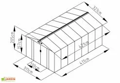 Chalêt-Jardin Abri De Jardin En Métal Look Bois Vieilli 13,51 M² -Abri et rangement boutique abri jardin metal cabane aspect bois vieilli 421x321cm 4
