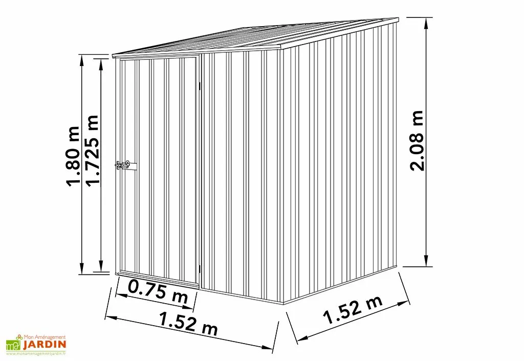 Forest Style Abri De Jardin En Métal Cooper – 2,3 M² 4 Forest Style Abri De Jardin En Métal Cooper – 2,3 M² – Image 2