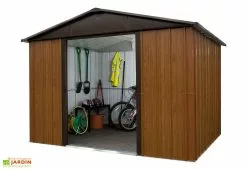Yardmaster Abri De Jardin En Métal Galvanisé Imitation Bois 11,03 M² - 1013WGY