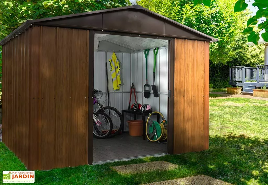 Yardmaster Abri De Jardin En Métal Galvanisé Imitation Bois 6,45 M² - 108WGY 4 Yardmaster Abri De Jardin En Métal Galvanisé Imitation Bois 6,45 M² - 108WGY – Image 2