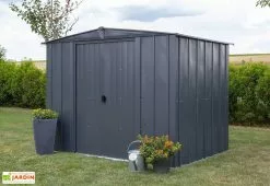 Abri De Jardin En Métal Gris Spacemaker Acier Galvanisé – 4,5 M² -Abri et rangement boutique abri jardin metal spacemaker gris acier galvanise 250cm 1