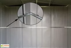 Abri De Jardin En Métal Gris Spacemaker Acier Galvanisé – 4,5 M² -Abri et rangement boutique abri jardin metal spacemaker gris acier galvanise 250cm 6