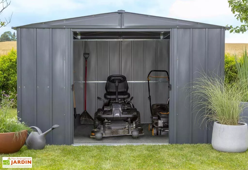 Abri De Jardin En Métal Gris Spacemaker Acier Galvanisé – 7 M² 4 Abri De Jardin En Métal Gris Spacemaker Acier Galvanisé – 7 M² – Image 2