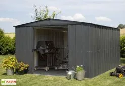 Abri De Jardin En Métal Gris Spacemaker Acier Galvanisé – 11 M² -Abri et rangement boutique abri jardin metal spacemaker gris acier galvanise 370cm 3