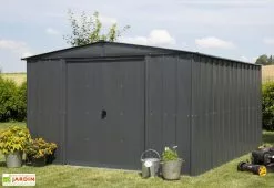Abri De Jardin En Métal Gris Spacemaker Acier Galvanisé – 11 M² -Abri et rangement boutique abri jardin metal spacemaker gris acier galvanise 370cm 4