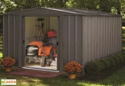 Abri De Jardin En Métal Gris Spacemaker Acier Galvanisé – 11 M² -Abri et rangement boutique abri jardin metal spacemaker gris acier galvanise 370cm 5