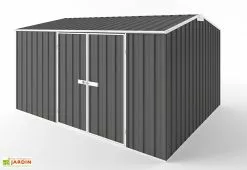 Easyshed Abri De Jardin En Métal Galvanisé Gris 11 M² 0,35 Mm -Abri et rangement boutique abri jardin metal zincalume galvanise 300x375cm 2