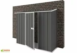 Easyshed Abri De Jardin En Métal à Adosser 0,35 Mm Compact 0,75 X 2,25 M