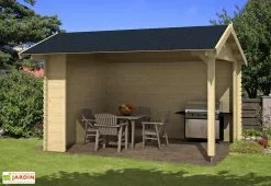 Lasita Abri De Jardin Ouvert En Bois D’épicéa Brut Kirian 300 – 11,4 M²
