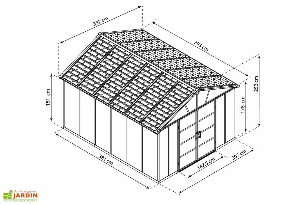 Canopia Abri De Jardin En Polycarbonate Et Aluminium Yukon 11 M² 5 Canopia Abri De Jardin En Polycarbonate Et Aluminium Yukon 11 M² – Image 3