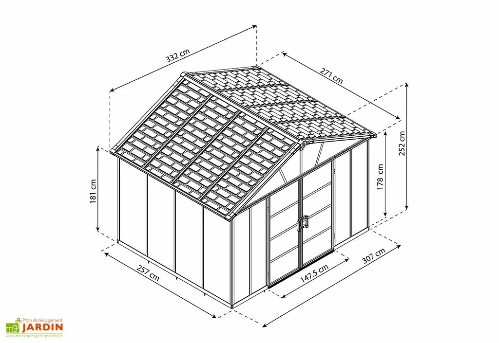 Canopia Abri De Jardin En Polycarbonate Et Aluminium Yukon 7 M² 8 Canopia Abri De Jardin En Polycarbonate Et Aluminium Yukon 7 M² – Image 6