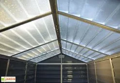 Abri De Jardin Skylight 2,8 M² Gris/Noir | Palram - Canopia -Abri et rangement boutique abri jardin polycarbonate palram skylight deco gris 2 2