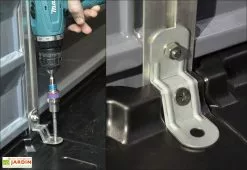 Abri De Jardin Skylight 1,7 M² Gris/Noir | Palram - Canopia -Abri et rangement boutique abri jardin polycarbonate palram skylight deco gris 3 1