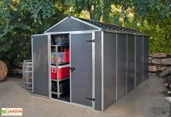 Canopia Abri De Jardin En Aluminium Et Polycarbonate 175 Cm – Rubicon Anthracite -Abri et rangement boutique abri jardin polycarbonate rubicon 6x12 1