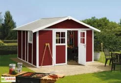 Grosfillex Abri De Jardin PVC Deco 11 (Rouge - Anthracite - Moka)