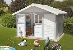 Grosfillex Abri De Jardin PVC Deco 7,5 -Abri et rangement boutique abri jardin pvc deco75 bleu