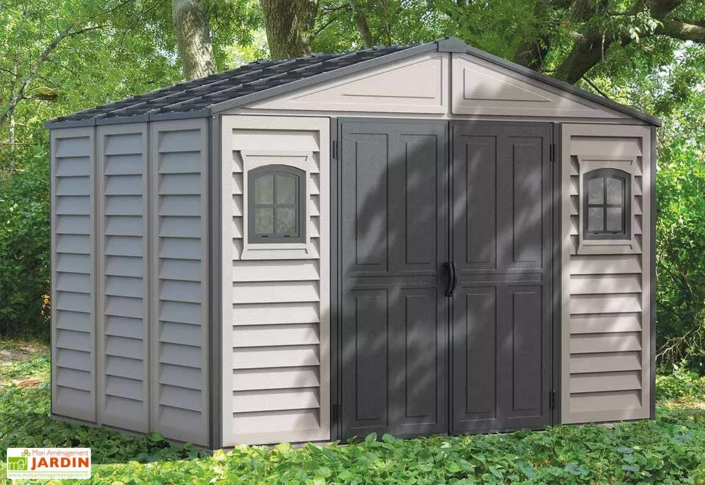 Abri De Jardin En PVC Duramax 8,05 M² Gris 3 Abri De Jardin En PVC Duramax 8,05 M² Gris