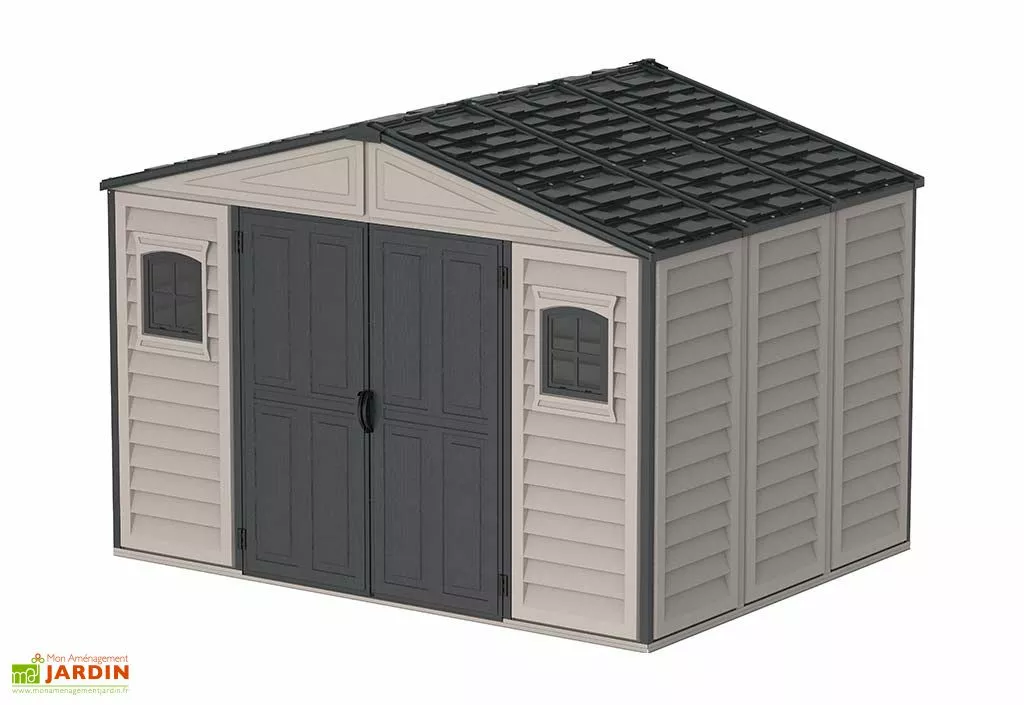 Abri De Jardin En PVC Duramax 8,05 M² Gris 4 Abri De Jardin En PVC Duramax 8,05 M² Gris – Image 2