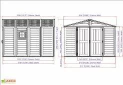 Abri De Jardin En PVC Duramax Beige 10 M² – Woodstyle Premium 10 X 10 -Abri et rangement boutique abri jardin pvc duramax woodstyle premium 10x10 10m2 11