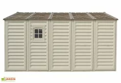 Abri De Jardin En PVC Duramax Beige 13 M² – Woodstyle Premium 10 X 13 -Abri et rangement boutique abri jardin pvc duramax woodstyle premium 10x13 13m2 5