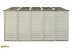 Abri De Jardin En PVC Duramax Beige 13 M² – Woodstyle Premium 10 X 13 -Abri et rangement boutique abri jardin pvc duramax woodstyle premium 10x13 13m2 6