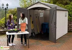 Abri De Jardin En PVC Et Acier Inoxydable Lifetime Landmark 8 M² -Abri et rangement boutique abri jardin pvc lifetime landmark 8m2 5 1