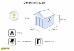 Keter Abri De Jardin PVC Brossium 757 (229x223) -Abri et rangement boutique abri jardin resine brossium 757 dimensions